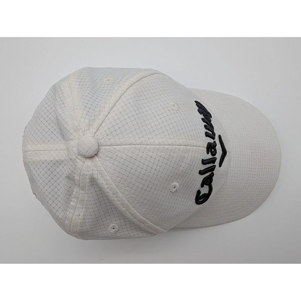 Callaway Golf Hat White Ripstop Odyssey Logo Adjustable Strapback Mens Cap